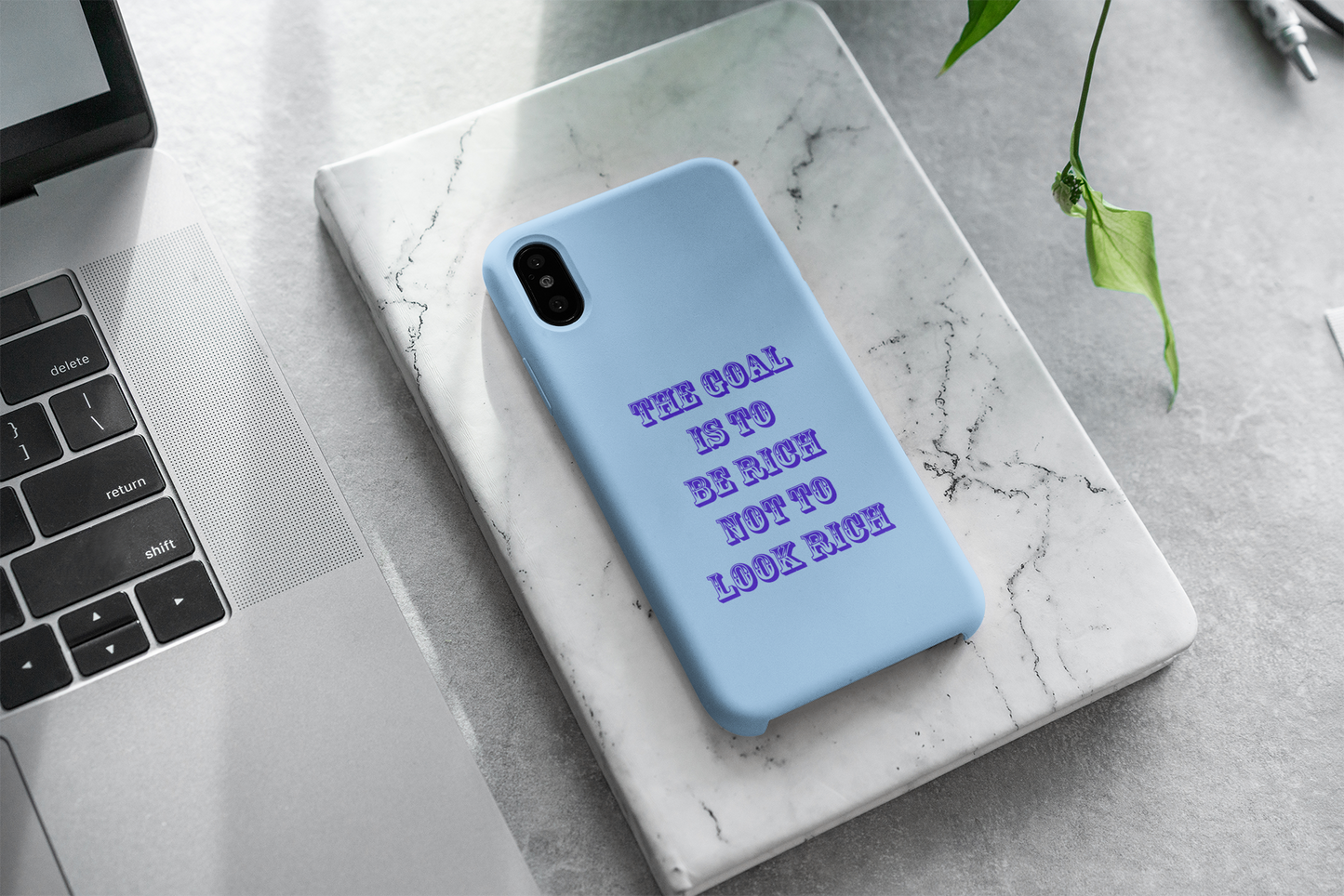 Telefono dėklas - The goal is be rich, not to look rich