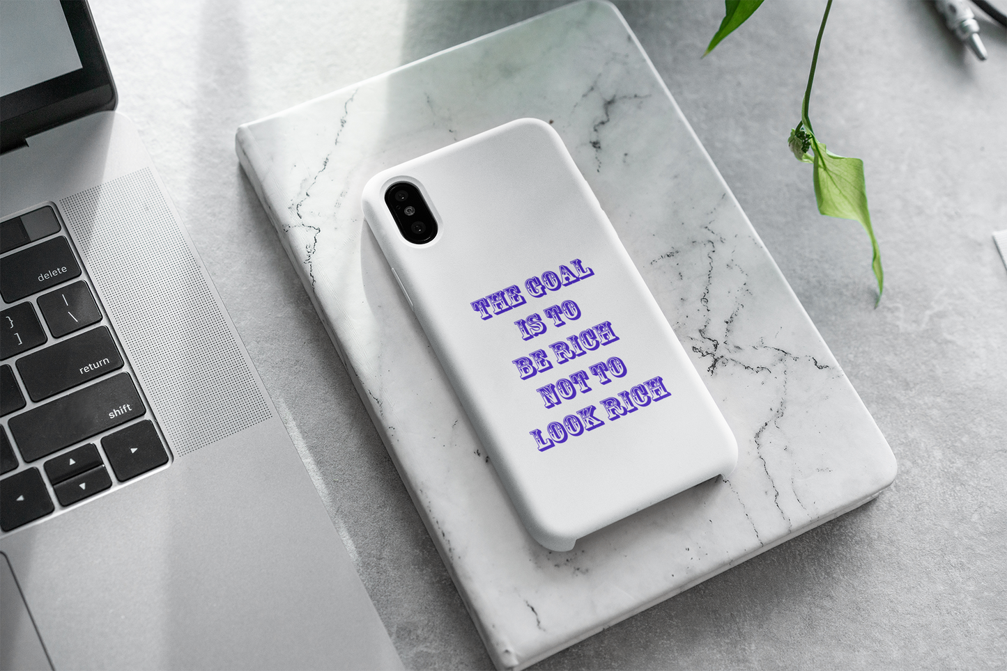 Telefono dėklas - The goal is be rich, not to look rich