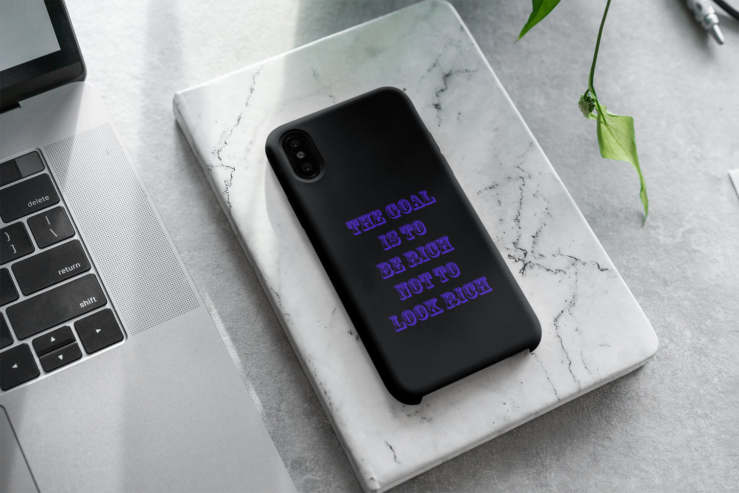 Telefono dėklas - The goal is be rich, not to look rich