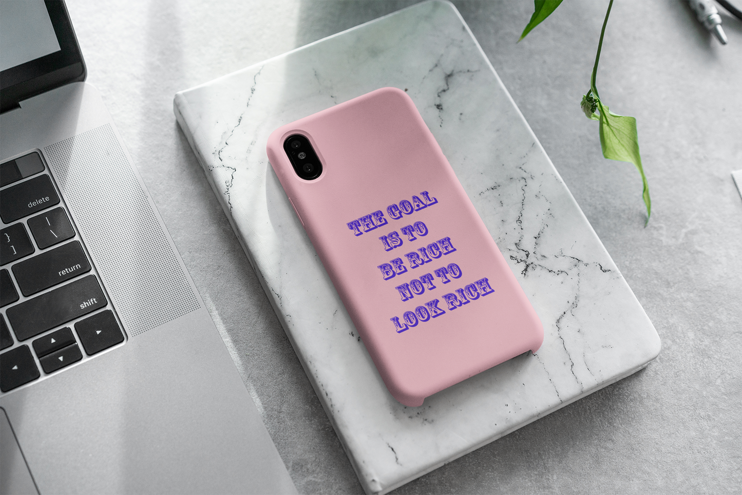 Telefono dėklas - The goal is be rich, not to look rich