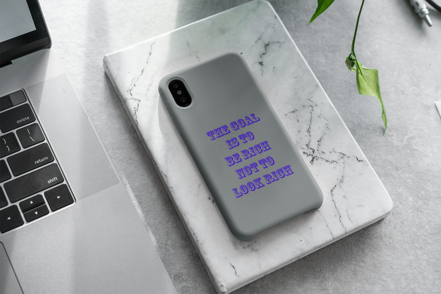 Telefono dėklas - The goal is be rich, not to look rich