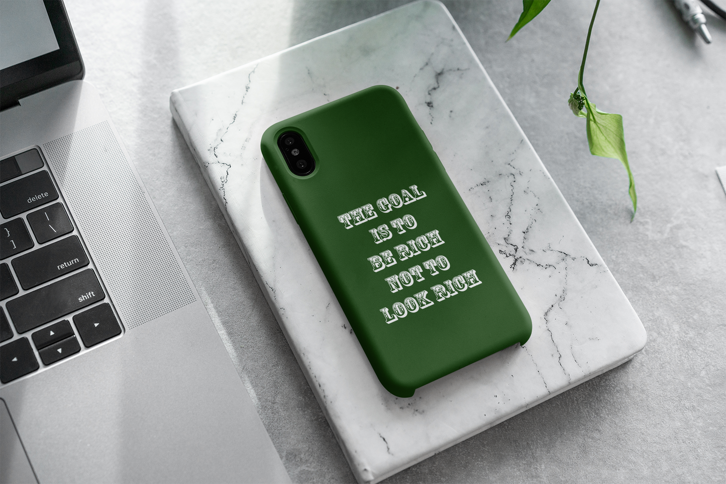 Telefono dėklas - The goal is be rich, not to look rich