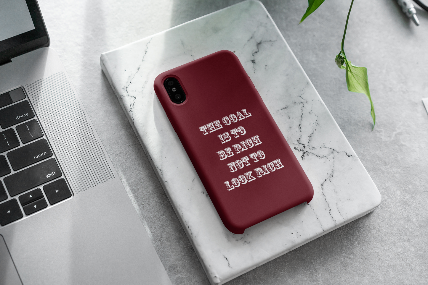 Telefono dėklas - The goal is be rich, not to look rich