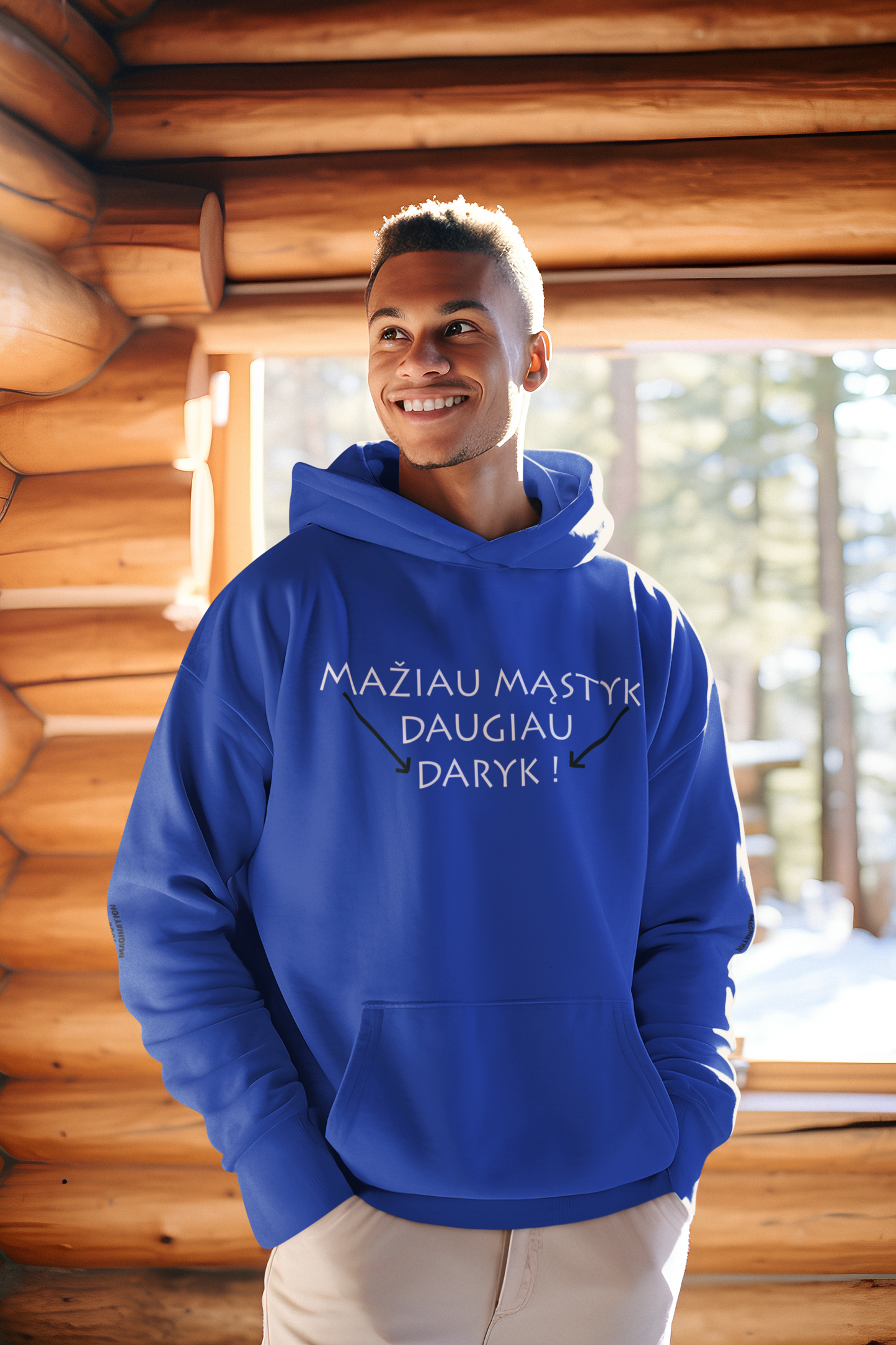 Džemperis - Mažiau mąstyk daugiau daryk (Unisex)