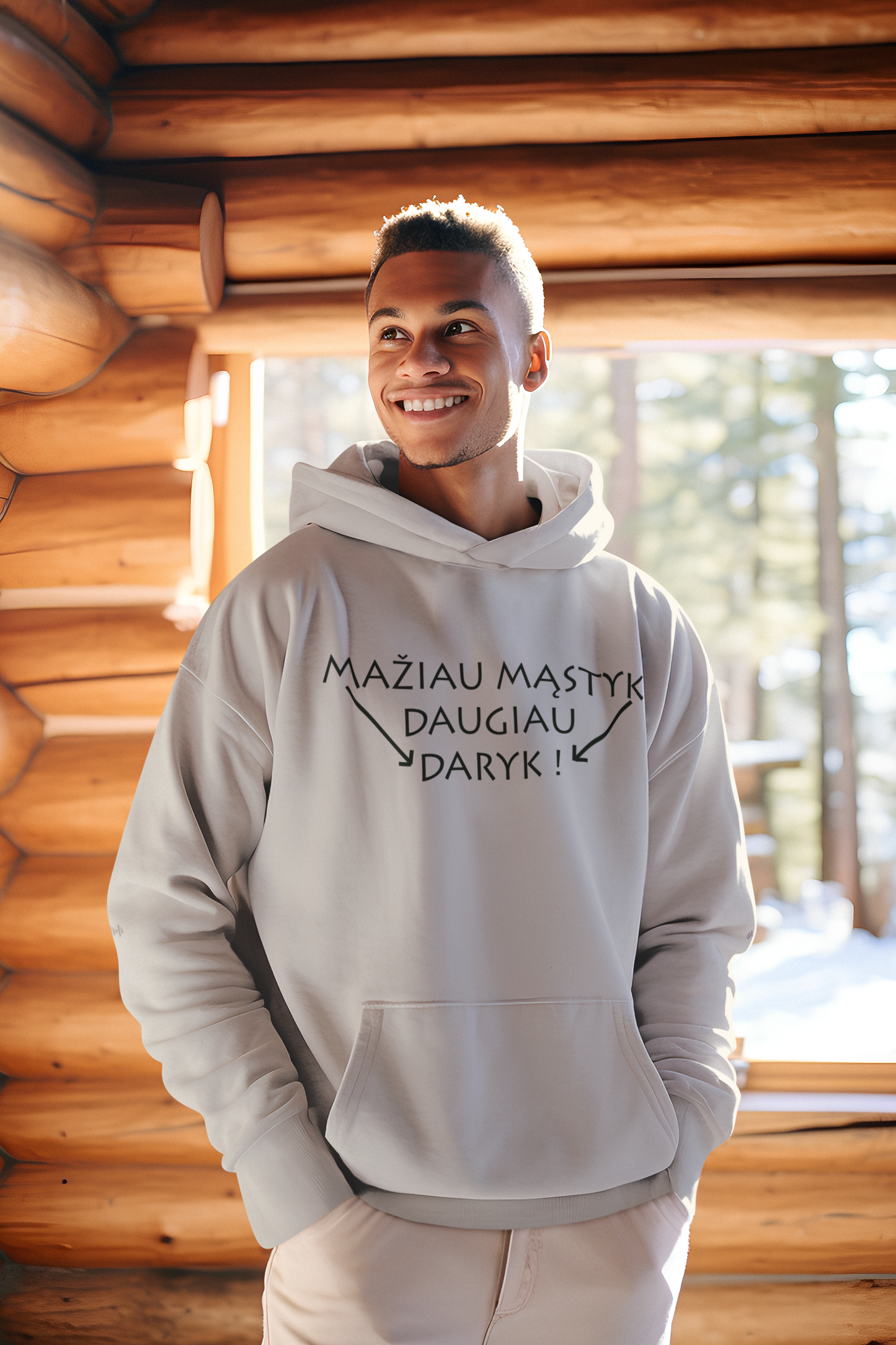 Džemperis - Mažiau mąstyk daugiau daryk (Unisex)