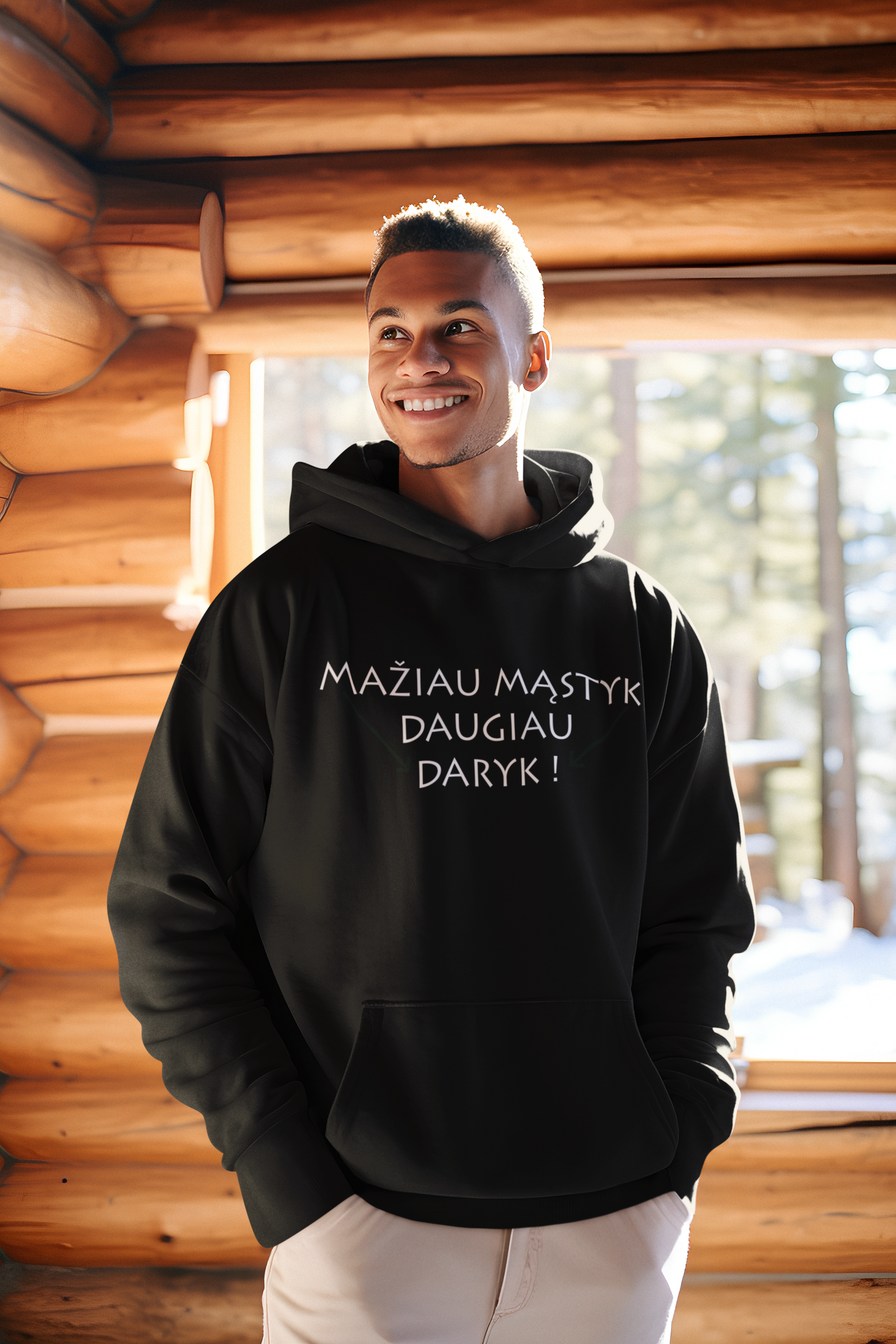Džemperis - Mažiau mąstyk daugiau daryk (Unisex)