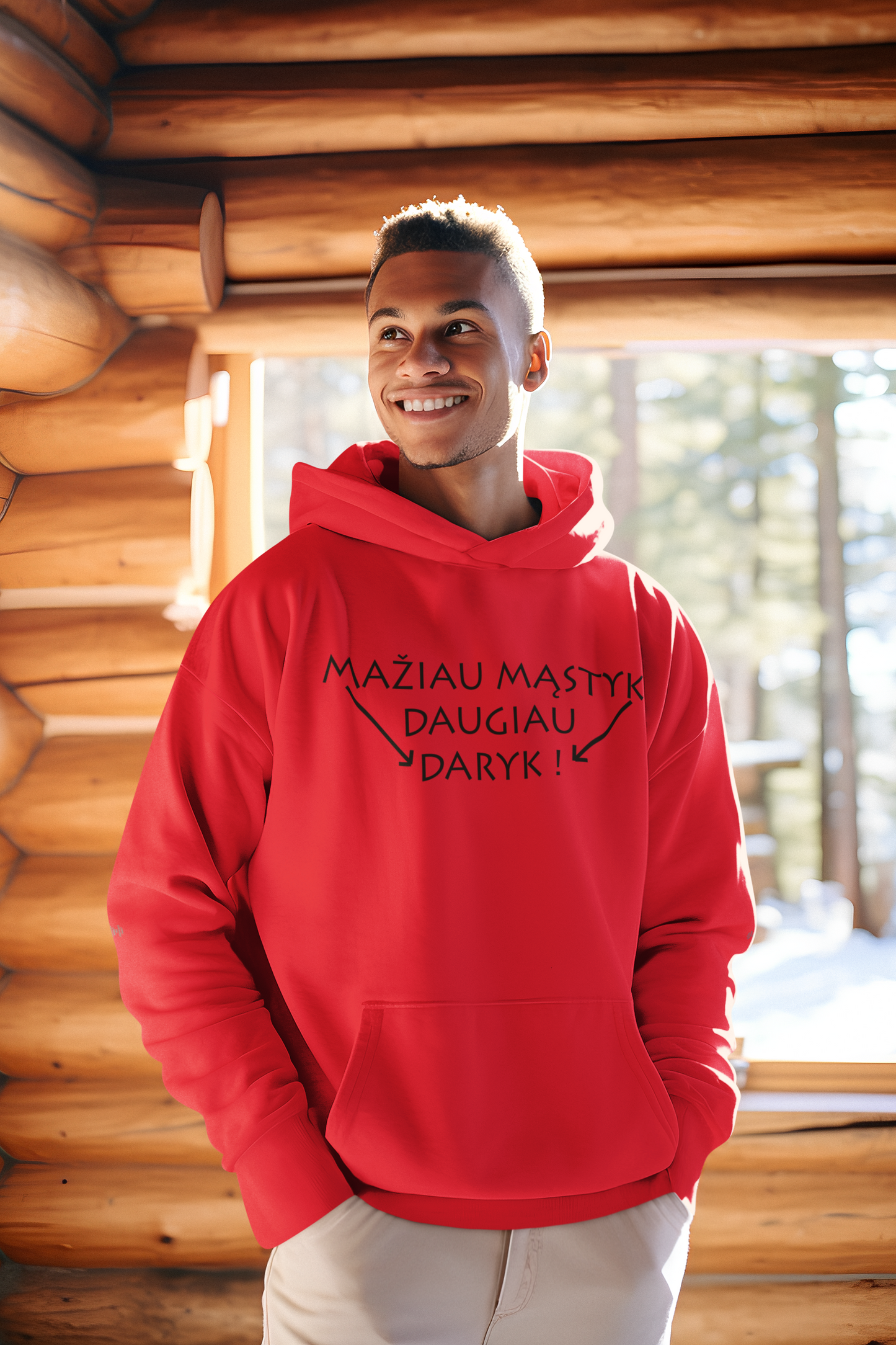 Džemperis - Mažiau mąstyk daugiau daryk (Unisex)