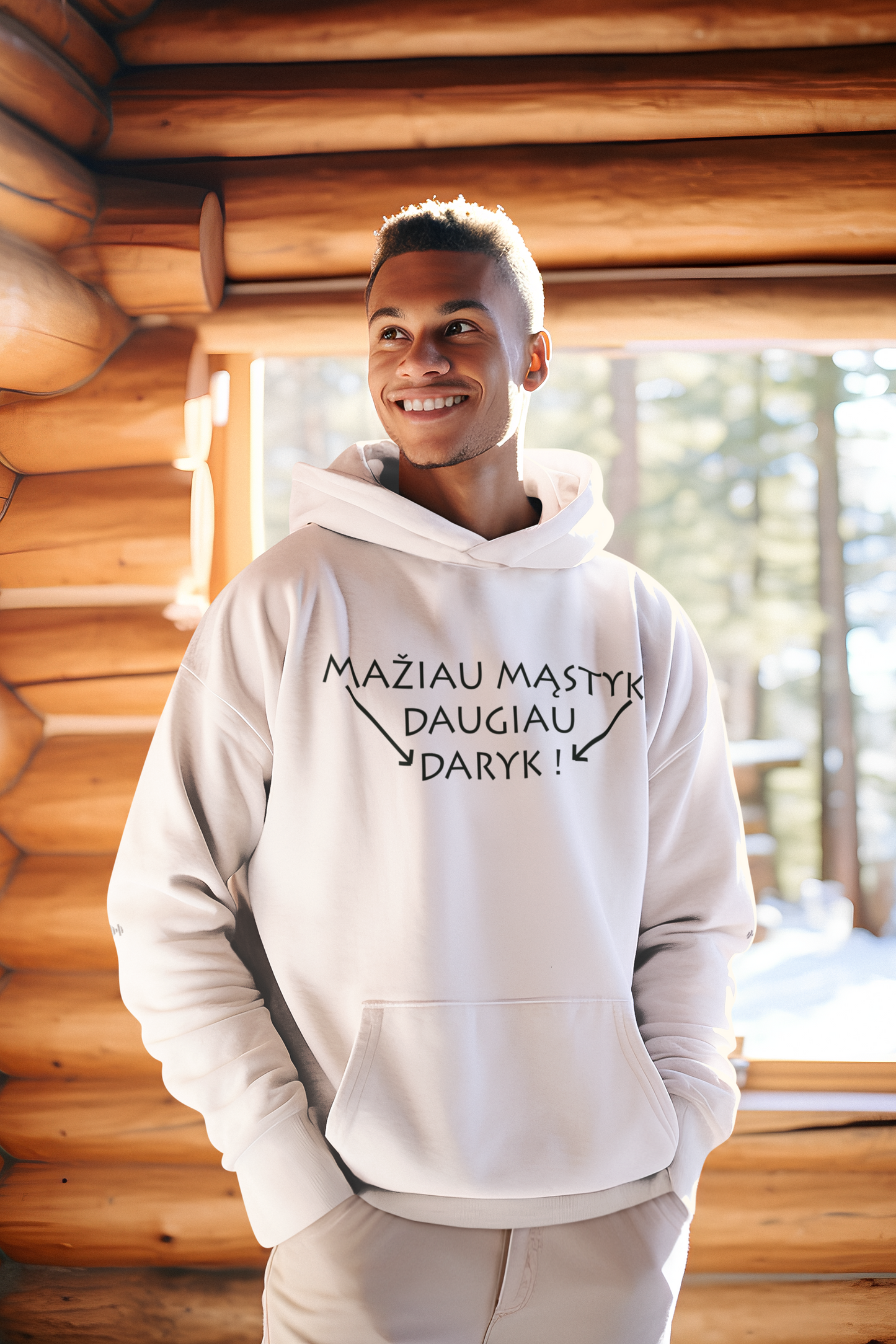 Džemperis - Mažiau mąstyk daugiau daryk (Unisex)