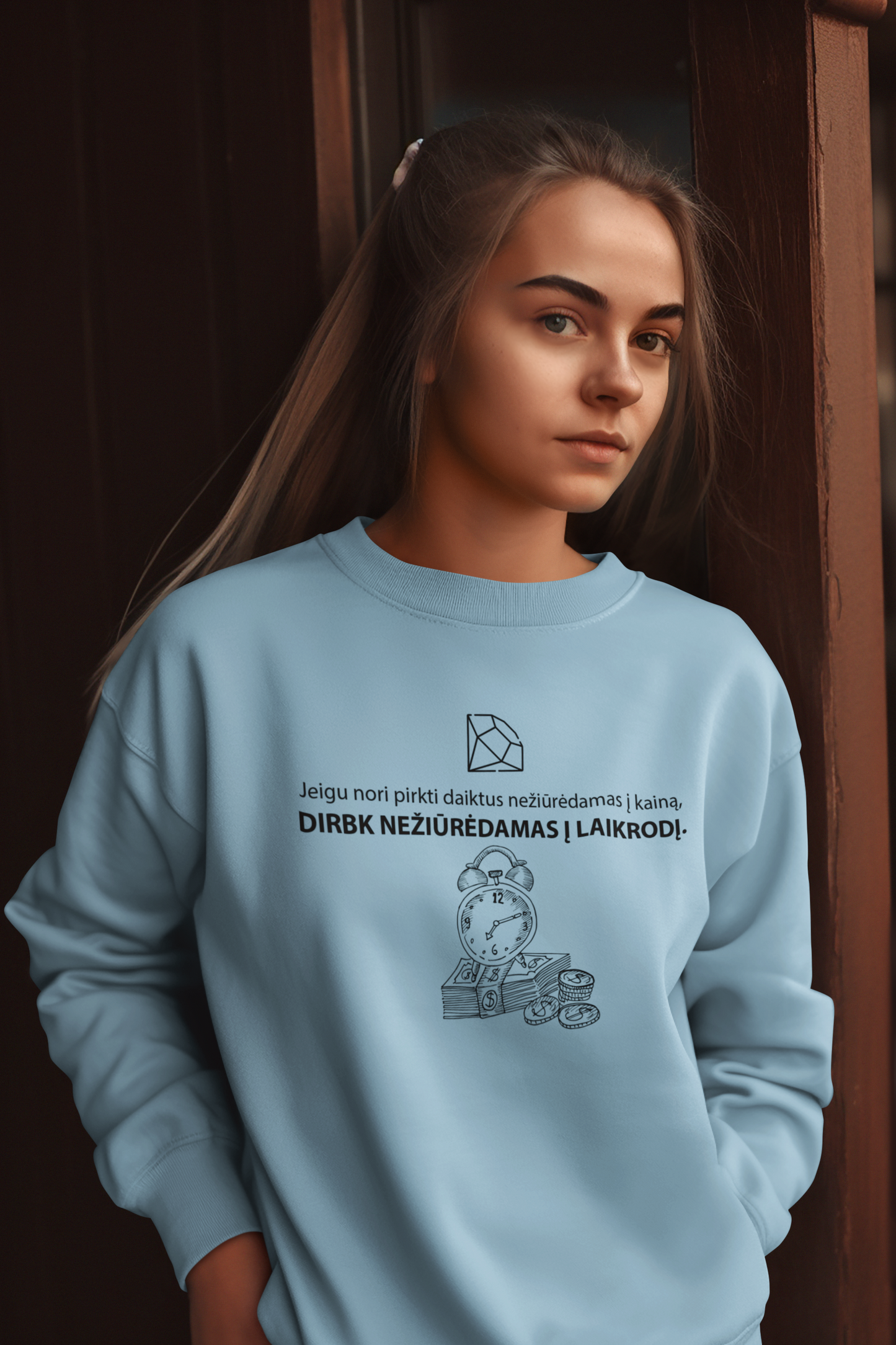 Megztukas - Darbas + Laikas = Pinigai (Unisex)