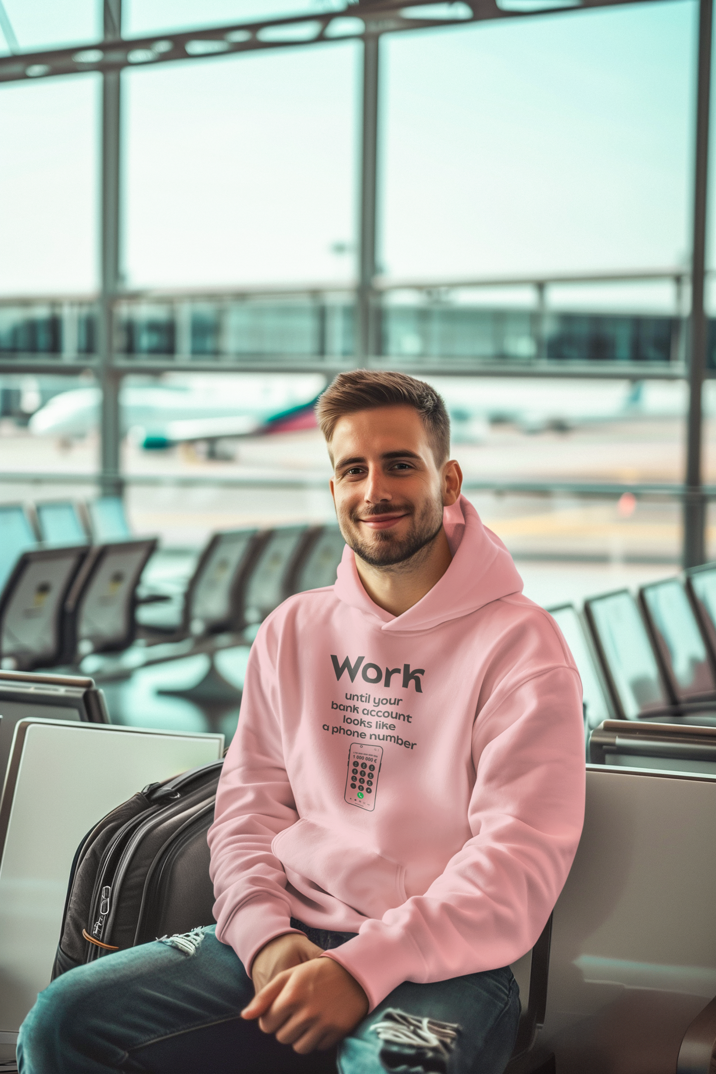 Džemperis - Work until your bank account looks like a phone number