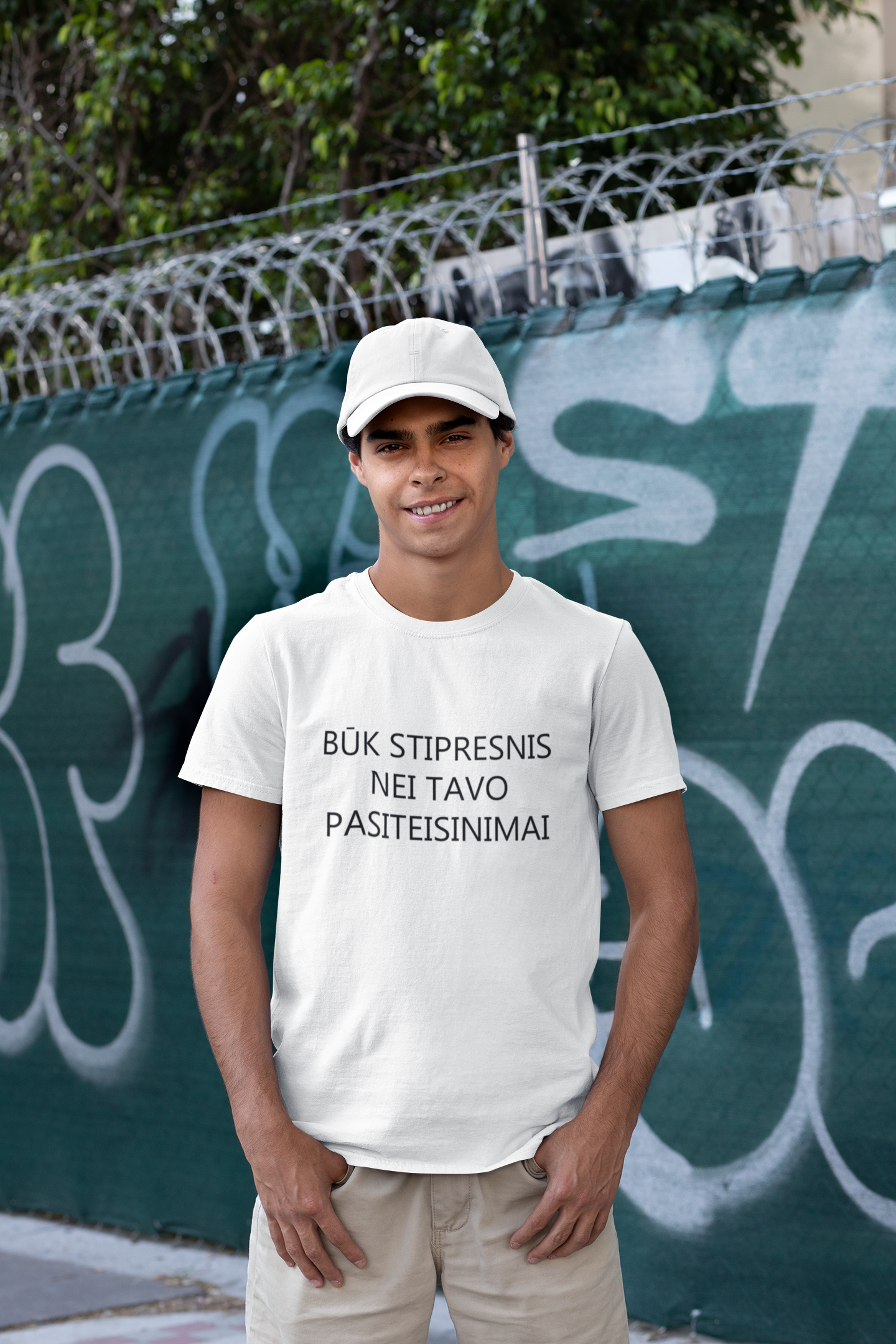 Marškinėliai - Būk stipresnis nei tavo pasiteisinimai (Unisex)