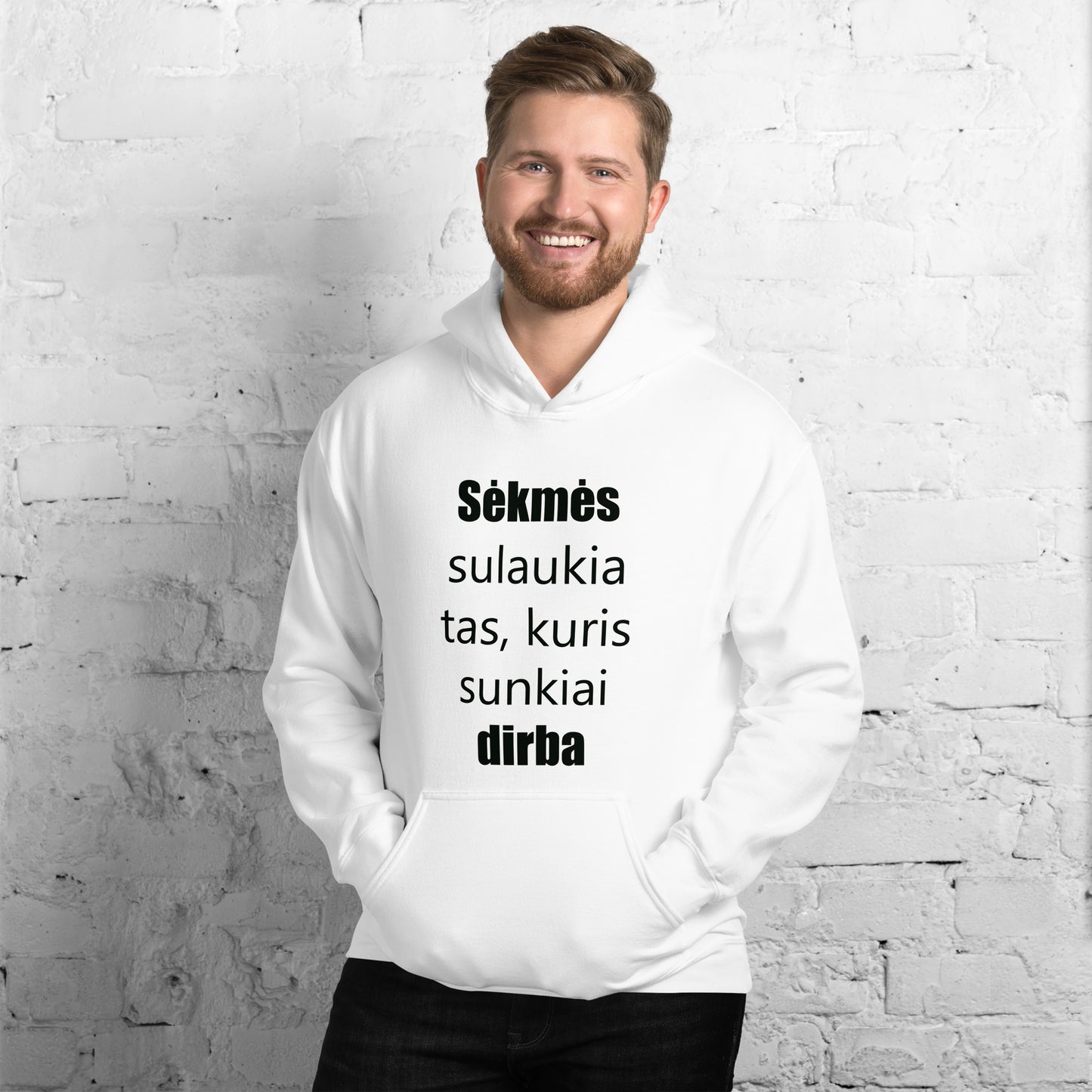Džemperis - Sėkmės sulaukia tas, kuris sunkiai dirba (Unisex)
