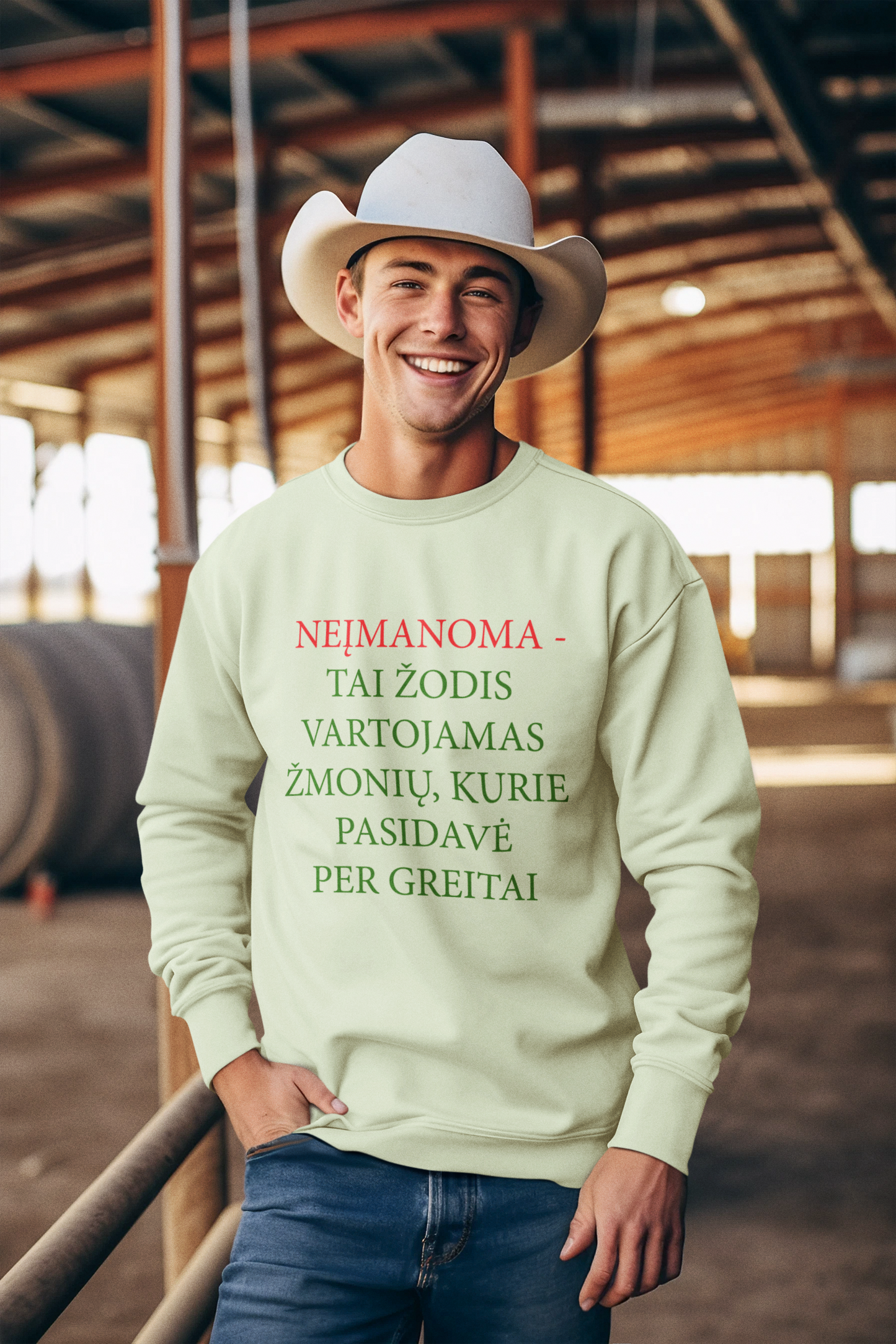 Megztukas - Neįmanoma - tai žodis vartojamas žmonių, kurie pasidavė per greitai (Unisex)