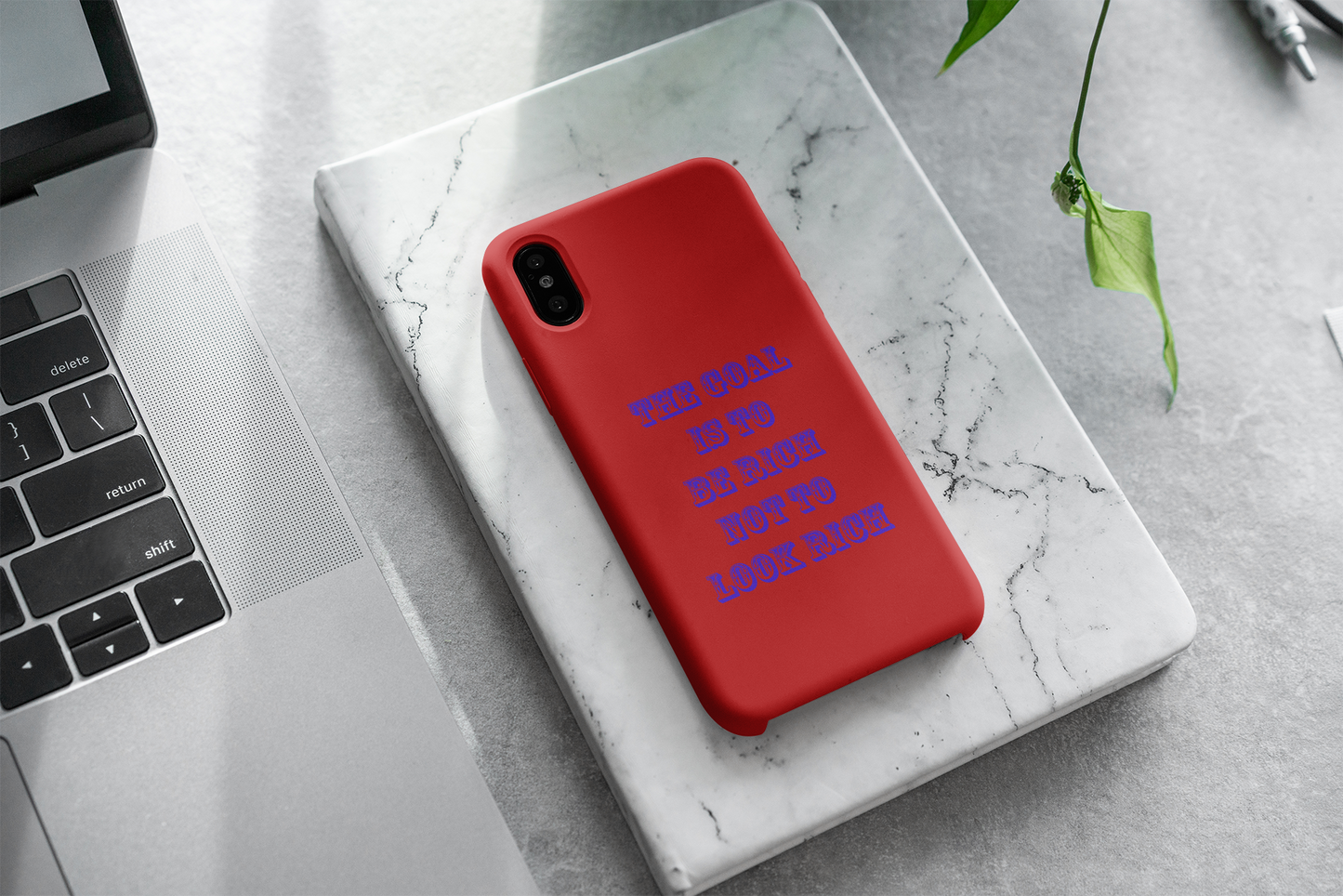 Telefono dėklas - The goal is be rich, not to look rich