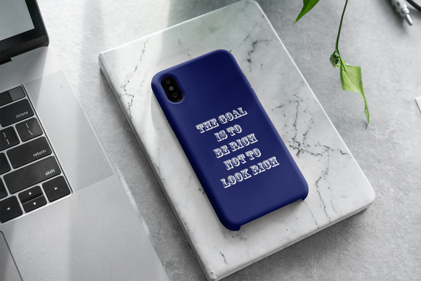 Telefono dėklas - The goal is be rich, not to look rich