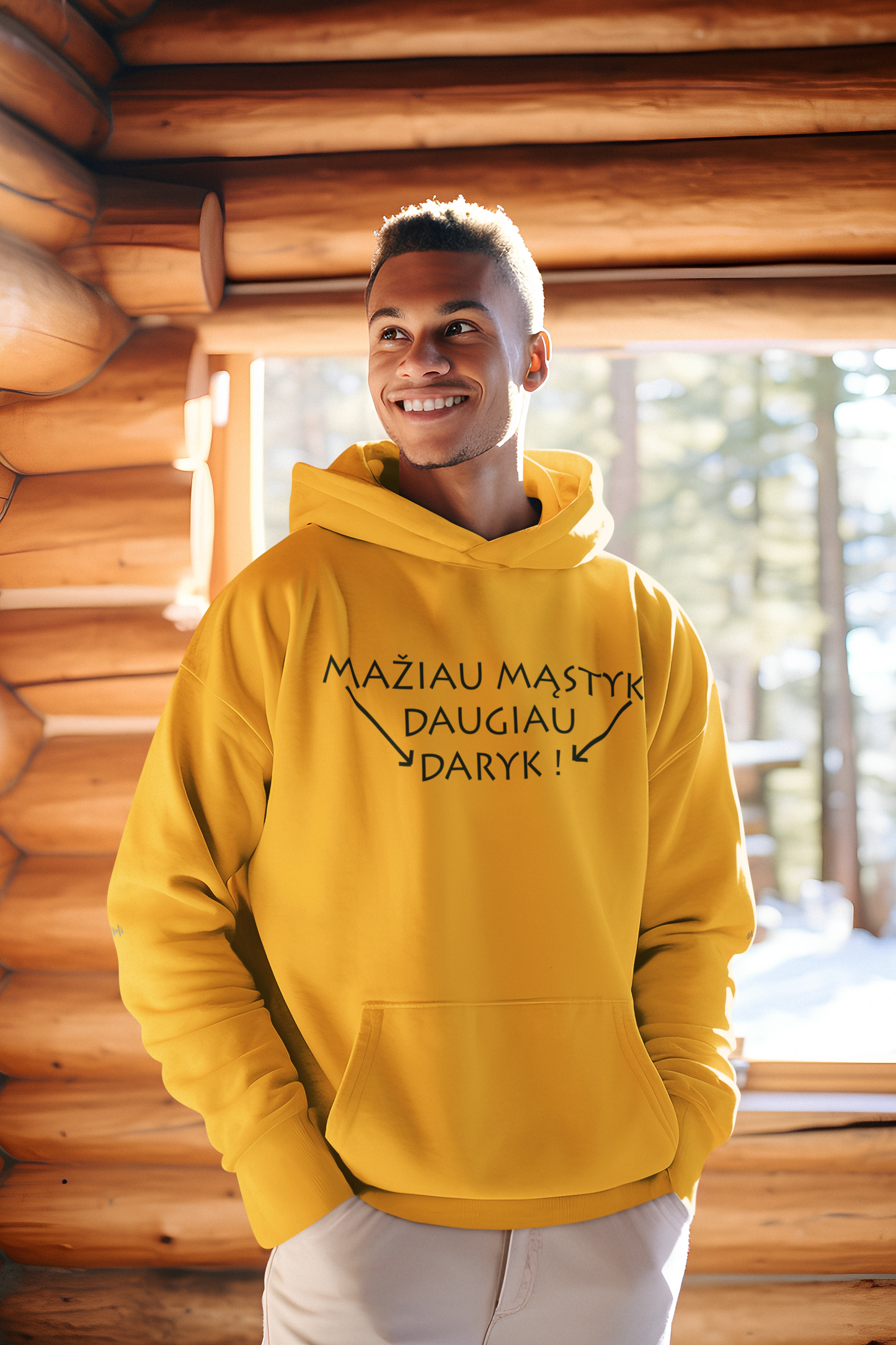 Džemperis - Mažiau mąstyk daugiau daryk (Unisex)